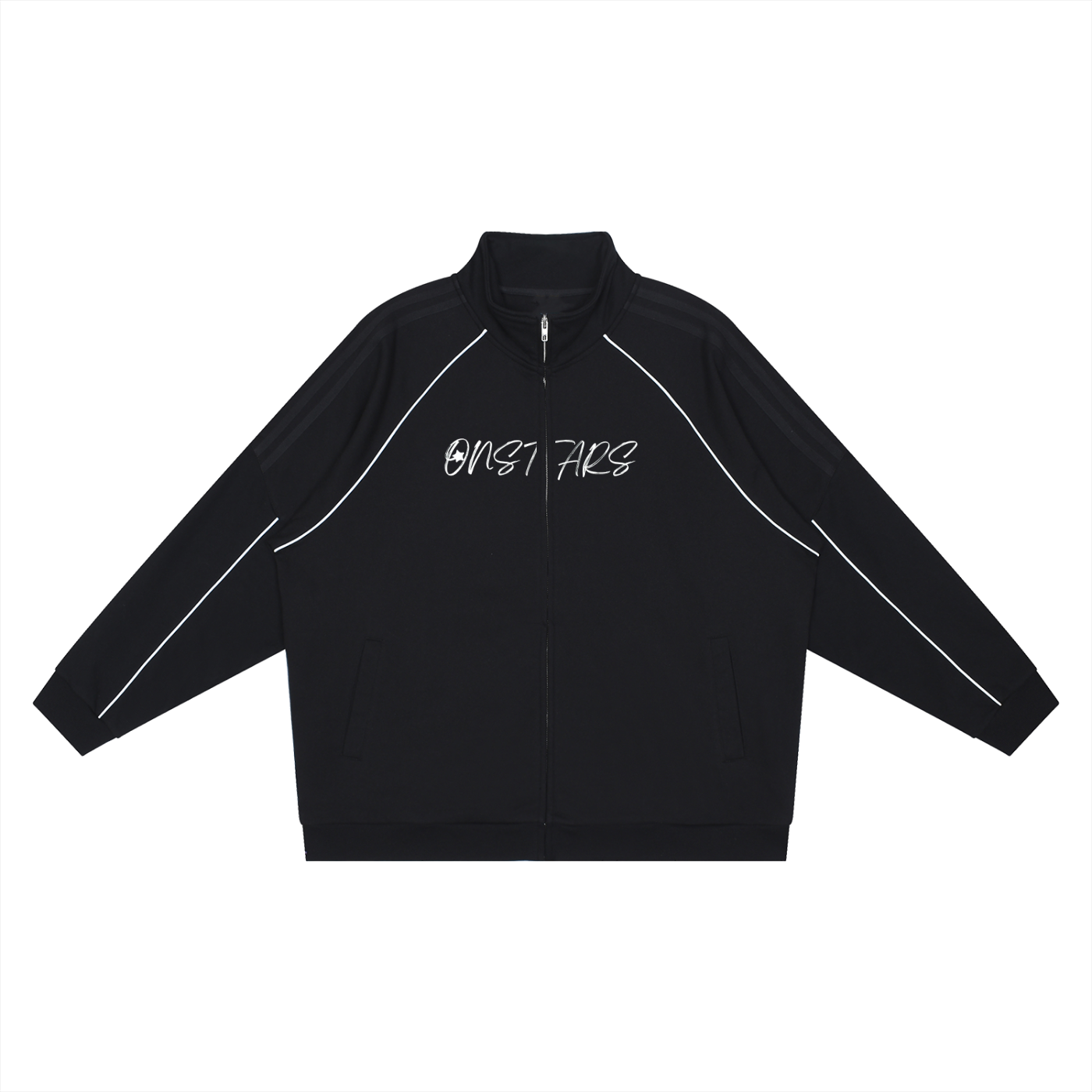 Reflection Striped Raglan Sleeve  Jacket