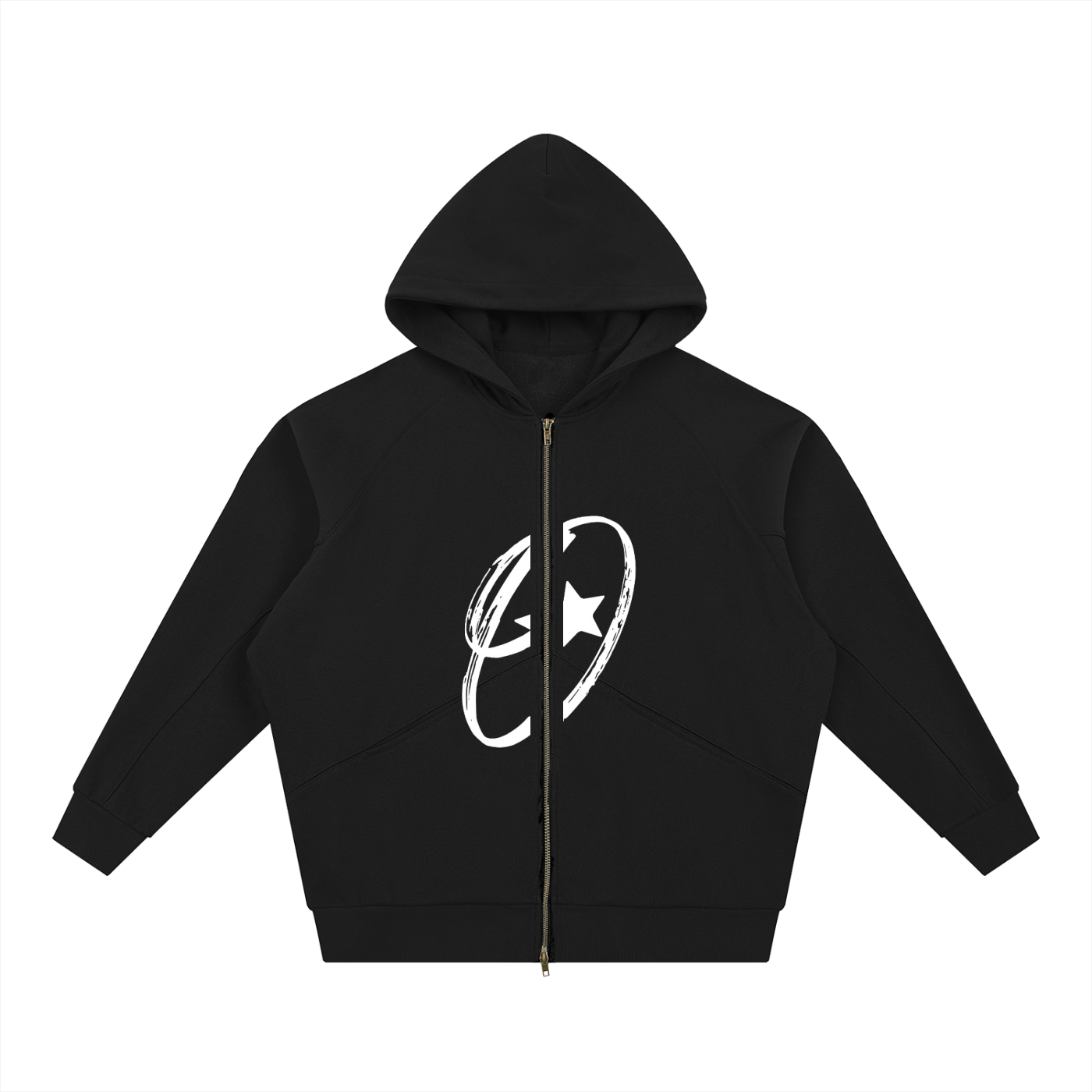 Dolman Sleeve Zip-Through Fleece  Hoodie