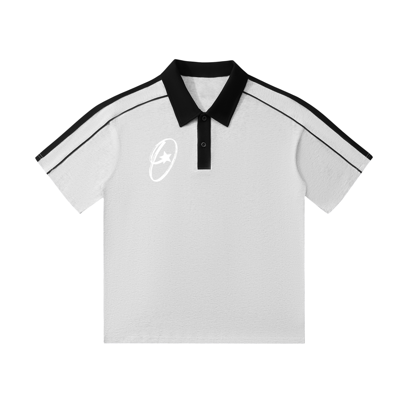 Contrast Collar Short-Sleeve Polo Shirt