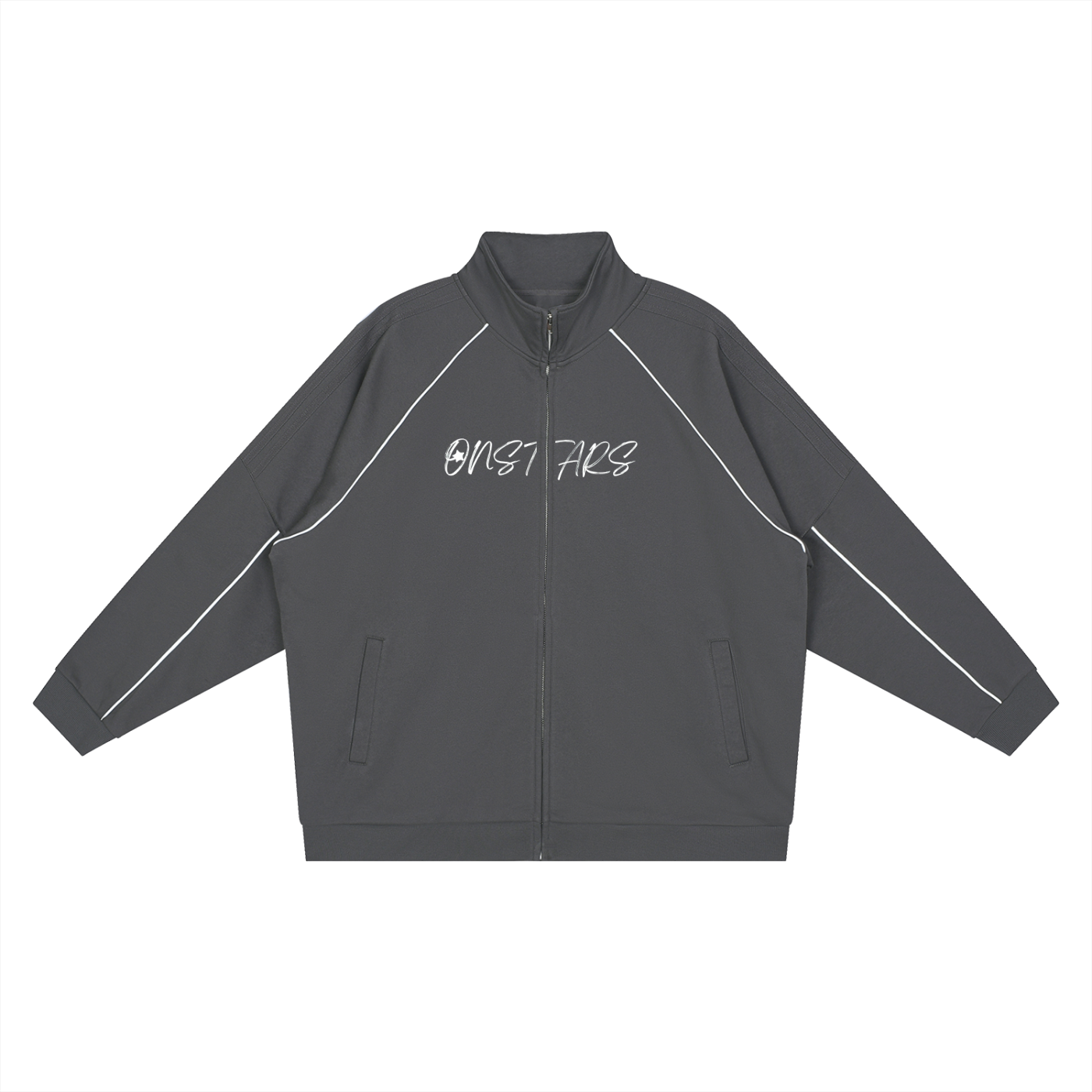 Reflection Striped Raglan Sleeve  Jacket