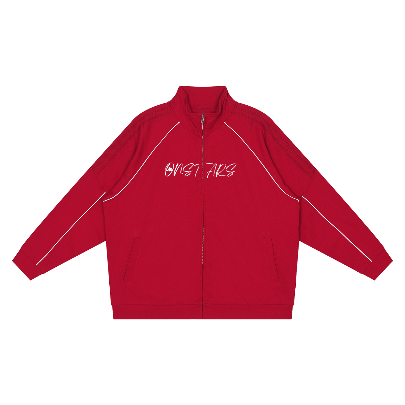 Reflection Striped Raglan Sleeve  Jacket