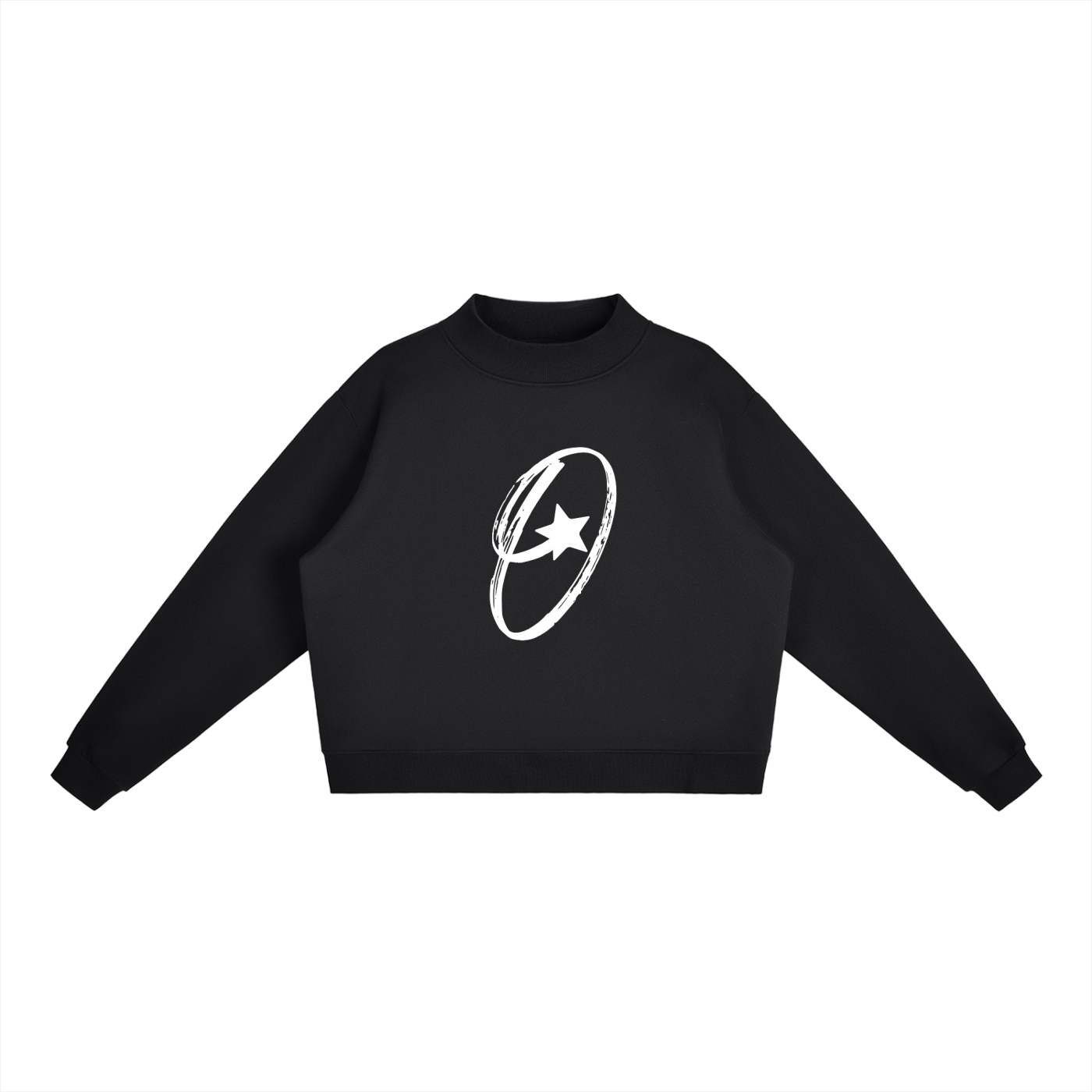 Essential Fleece Mock-Neck Crew Sweatshirt